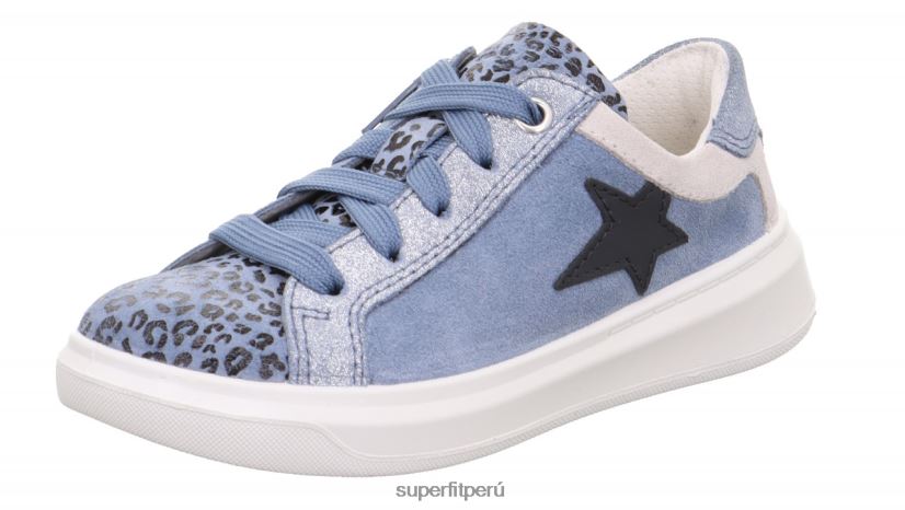 educación física Superfit niños pequeños cosmo - zapatillas bajas con cordones azul blanco V06L24813 zapatillas bajas