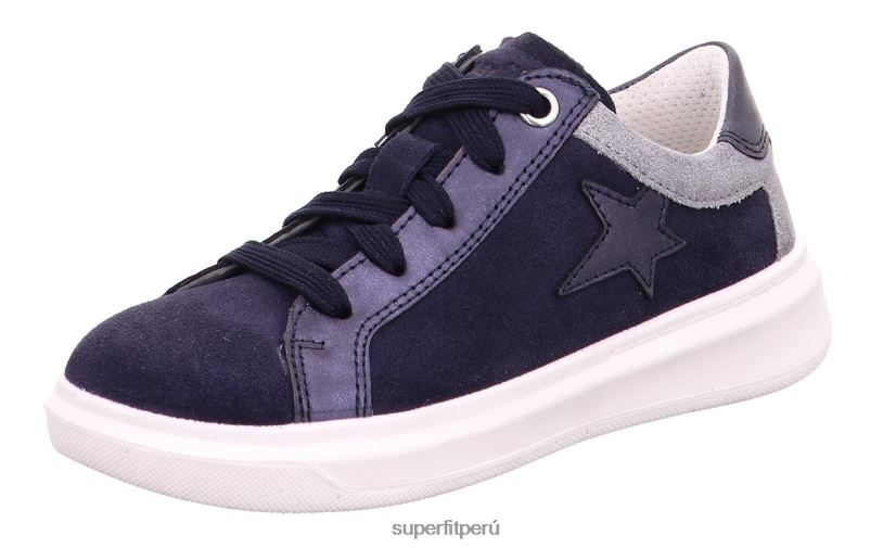 educación física Superfit niños pequeños cosmo - zapatillas bajas con cordones azul/gris claro V06L24784 zapatillas bajas