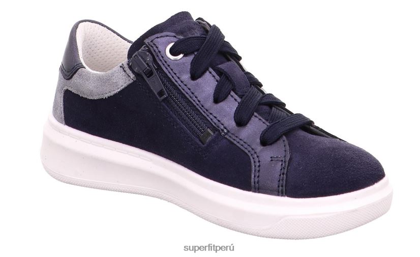 educación física Superfit niños pequeños cosmo - zapatillas bajas con cordones azul/gris claro V06L24784 zapatillas bajas