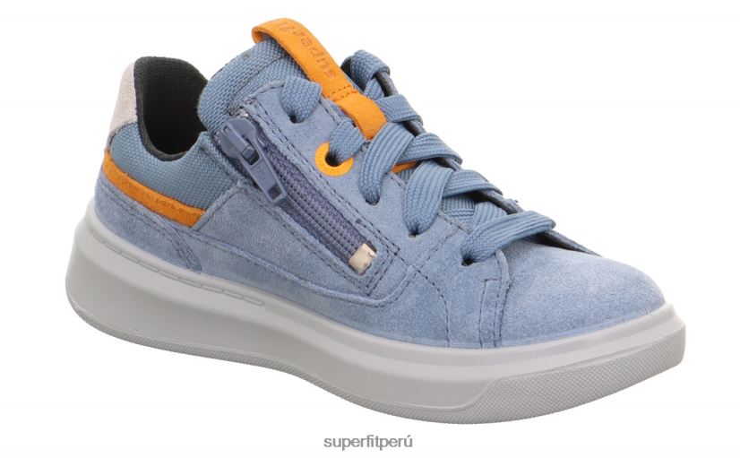 educación física Superfit niños pequeños cosmo - zapatillas bajas con cordones azul/naranja V06L24791 zapatillas bajas