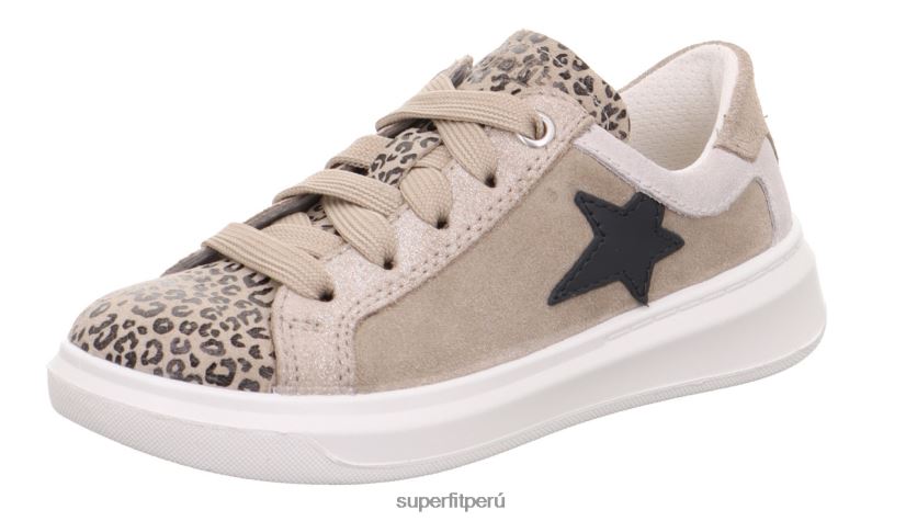 educación física Superfit niños pequeños cosmo - zapatillas bajas con cordones beis/blanco V06L24835 zapatillas bajas