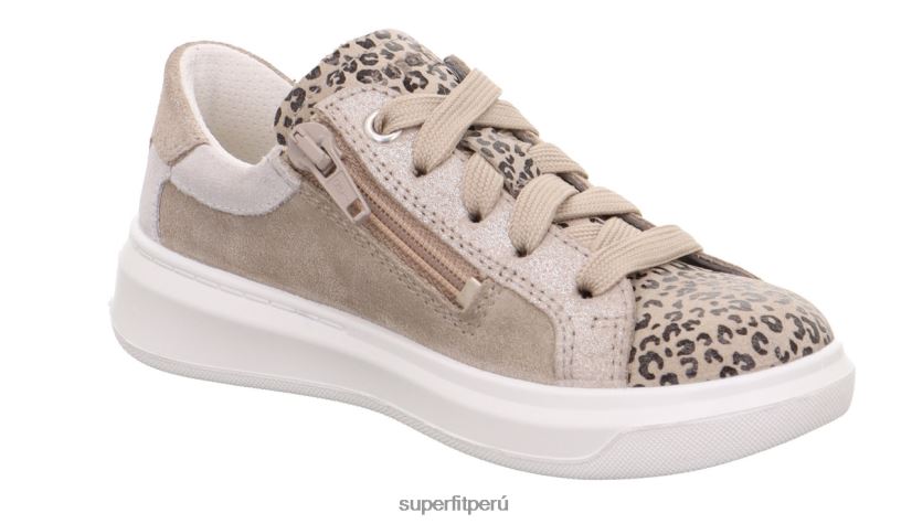educación física Superfit niños pequeños cosmo - zapatillas bajas con cordones beis/blanco V06L24835 zapatillas bajas