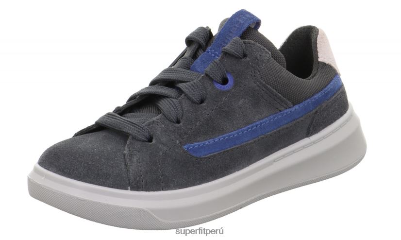 educación física Superfit niños pequeños cosmo - zapatillas bajas con cordones gris azul V06L24793 zapatillas bajas