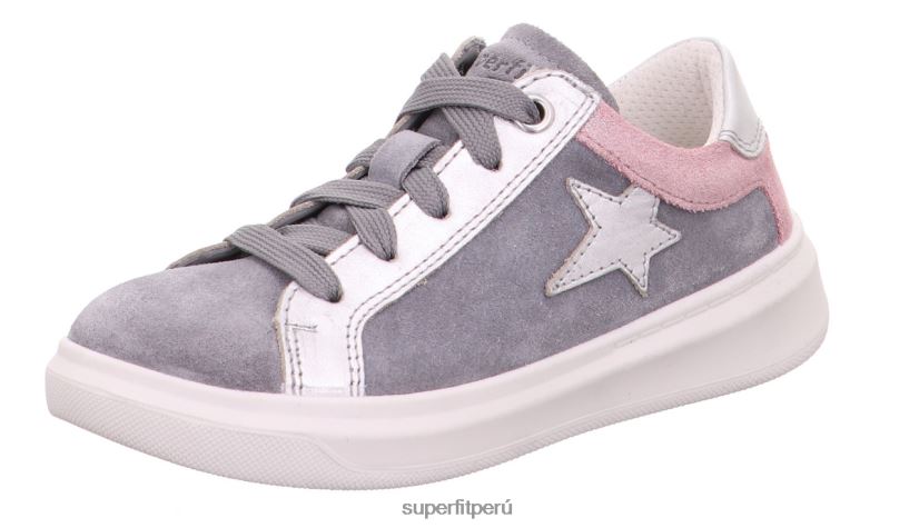 educación física Superfit niños pequeños cosmo - zapatillas bajas con cordones gris claro/rosa V06L24799 zapatillas bajas