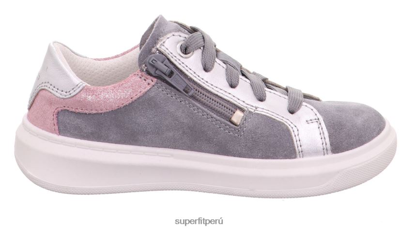 educación física Superfit niños pequeños cosmo - zapatillas bajas con cordones gris claro/rosa V06L24799 zapatillas bajas