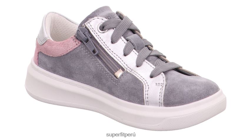 educación física Superfit niños pequeños cosmo - zapatillas bajas con cordones gris claro/rosa V06L24799 zapatillas bajas