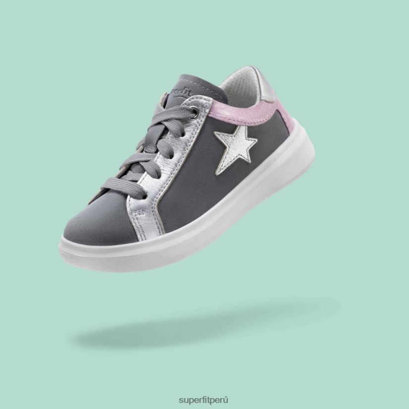 educación física Superfit niños pequeños cosmo - zapatillas bajas con cordones gris claro/rosa V06L24799 zapatillas bajas