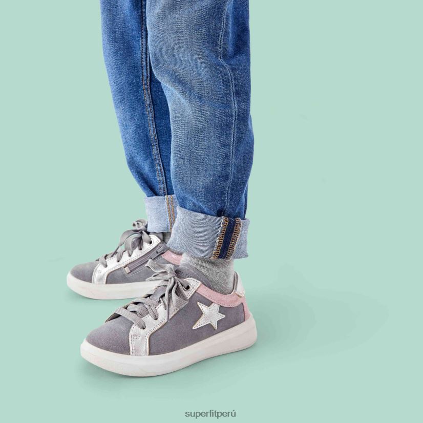 educación física Superfit niños pequeños cosmo - zapatillas bajas con cordones gris claro/rosa V06L24799 zapatillas bajas