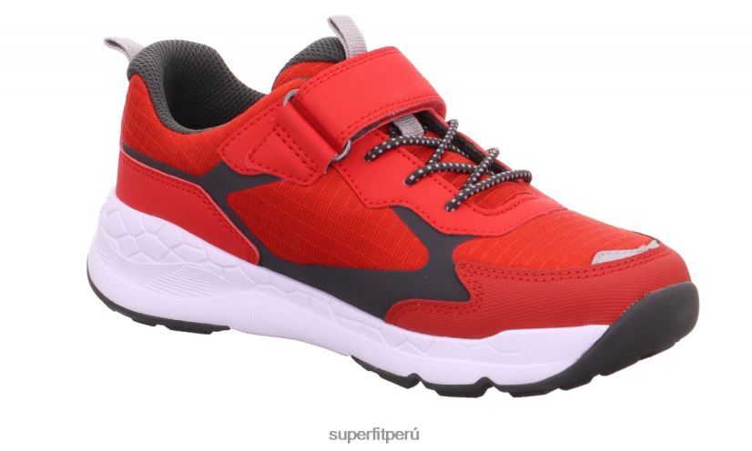 educación física Superfit niños pequeños free ride - zapatillas bajas con cierre de velcro rojo/gris V06L24890 zapatillas bajas