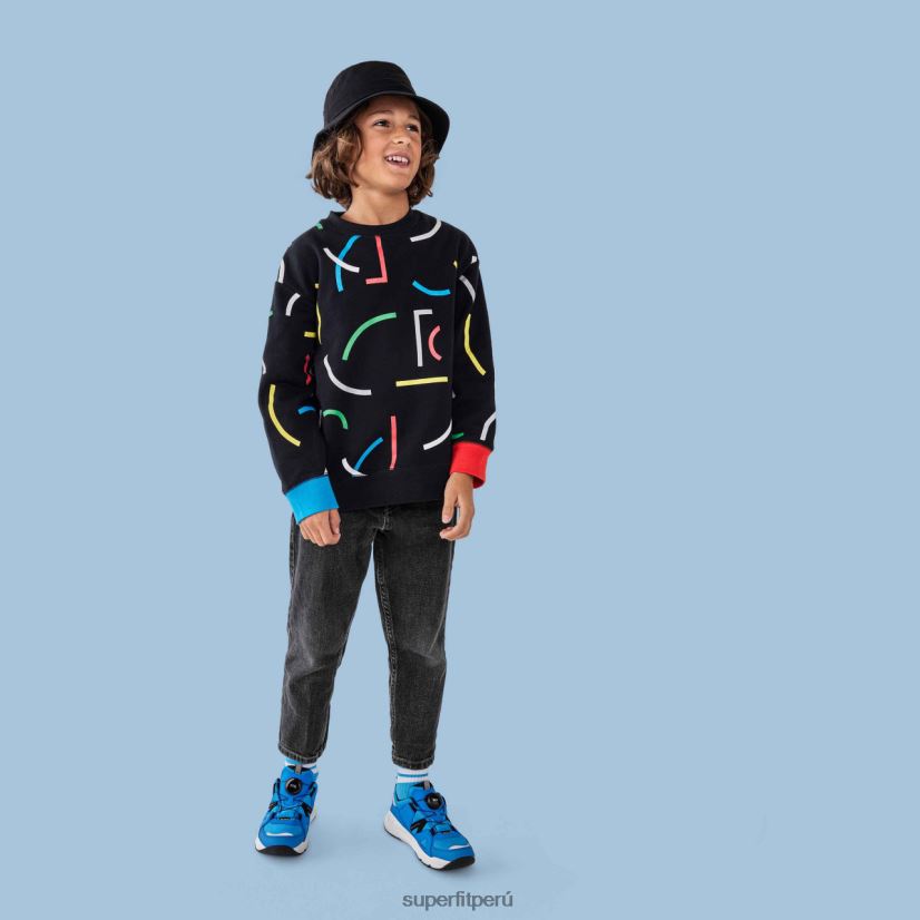 educación física Superfit niños pequeños free ride - zapatillas bajas con sistema boa fit azul negro V06L24884 zapatillas bajas