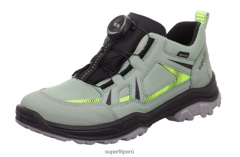 educación física Superfit niños pequeños jupiter - zapatillas bajas con sistema boa fit verde claro/negro V06L24886 zapatillas bajas