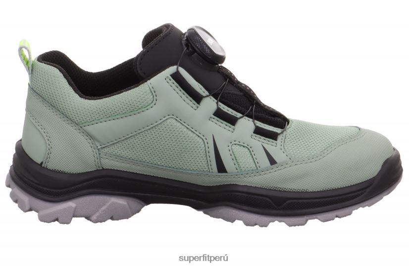 educación física Superfit niños pequeños jupiter - zapatillas bajas con sistema boa fit verde claro/negro V06L24886 zapatillas bajas