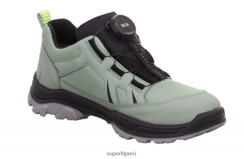 educación física Superfit niños pequeños jupiter - zapatillas bajas con sistema boa fit verde claro/negro V06L24886 zapatillas bajas