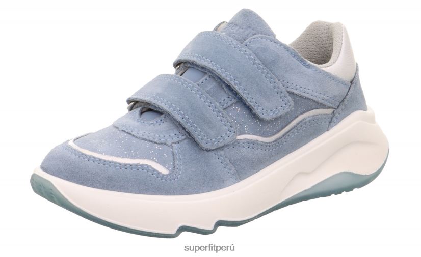 educación física Superfit niños pequeños melody - zapatillas bajas con cierre de velcro azul/plata V06L24820 zapatillas bajas