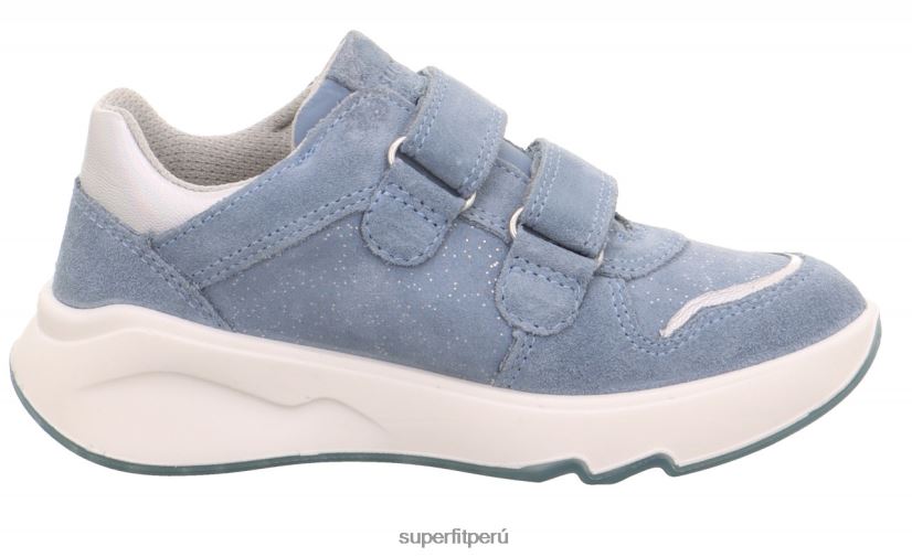educación física Superfit niños pequeños melody - zapatillas bajas con cierre de velcro azul/plata V06L24820 zapatillas bajas