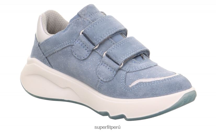 educación física Superfit niños pequeños melody - zapatillas bajas con cierre de velcro azul/plata V06L24820 zapatillas bajas