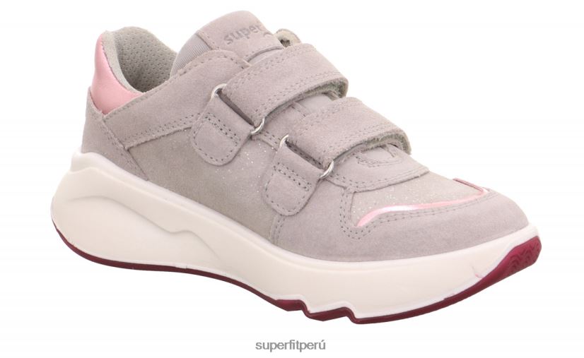 educación física Superfit niños pequeños melody - zapatillas bajas con cierre de velcro gris claro/rosa V06L24776 zapatillas bajas