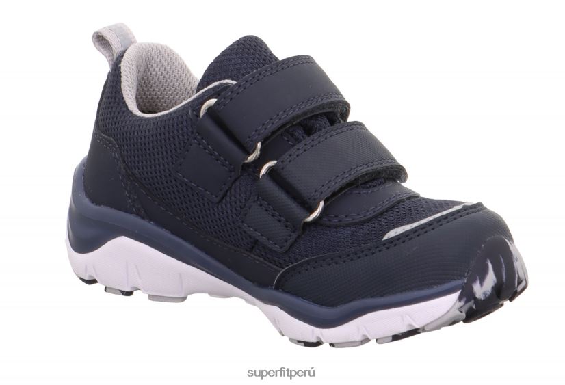 educación física Superfit niños pequeños sport5 - zapatillas bajas con cierre de velcro azul/gris claro V06L24833 zapatillas bajas