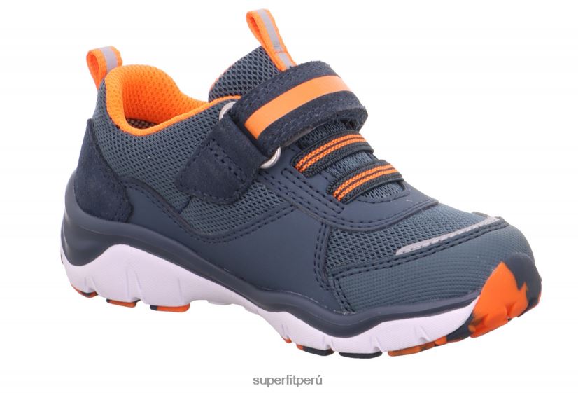 educación física Superfit niños pequeños sport5 - zapatillas bajas con cierre de velcro azul/naranja V06L24771 zapatillas bajas