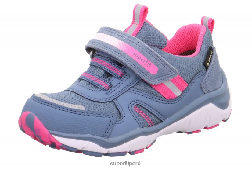 educación física Superfit niños pequeños sport5 - zapatillas bajas con cierre de velcro azul rosado V06L24804 zapatillas bajas