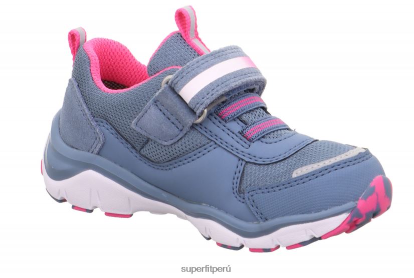 educación física Superfit niños pequeños sport5 - zapatillas bajas con cierre de velcro azul rosado V06L24804 zapatillas bajas