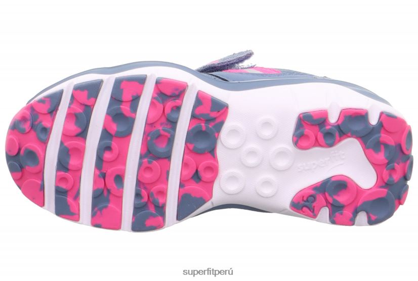 educación física Superfit niños pequeños sport5 - zapatillas bajas con cierre de velcro azul rosado V06L24804 zapatillas bajas