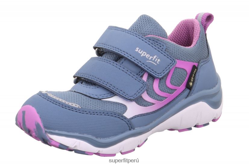 educación física Superfit niños pequeños sport5 - zapatillas bajas con cierre de velcro azul rosado V06L24830 zapatillas bajas