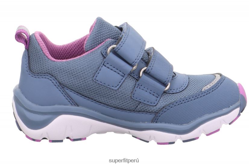 educación física Superfit niños pequeños sport5 - zapatillas bajas con cierre de velcro azul rosado V06L24830 zapatillas bajas