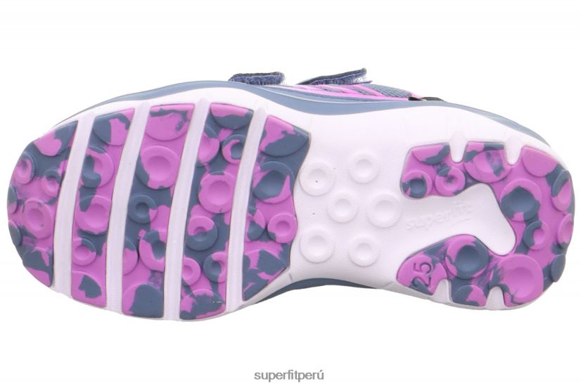 educación física Superfit niños pequeños sport5 - zapatillas bajas con cierre de velcro azul rosado V06L24830 zapatillas bajas