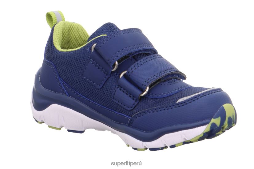 educación física Superfit niños pequeños sport5 - zapatillas bajas con cierre de velcro azul/verde claro V06L24807 zapatillas bajas