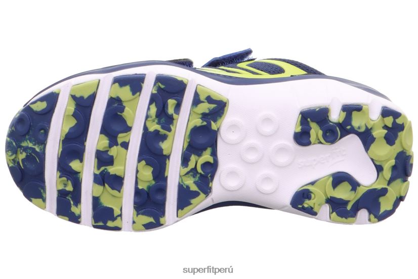 educación física Superfit niños pequeños sport5 - zapatillas bajas con cierre de velcro azul/verde claro V06L24807 zapatillas bajas