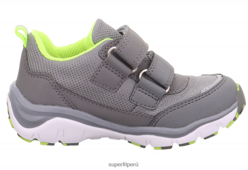 educación física Superfit niños pequeños sport5 - zapatillas bajas con cierre de velcro gris claro/amarillo V06L24780 zapatillas bajas