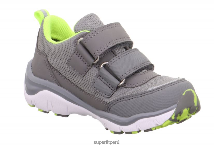 educación física Superfit niños pequeños sport5 - zapatillas bajas con cierre de velcro gris claro/amarillo V06L24780 zapatillas bajas
