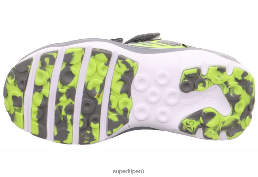 educación física Superfit niños pequeños sport5 - zapatillas bajas con cierre de velcro gris claro/amarillo V06L24780 zapatillas bajas