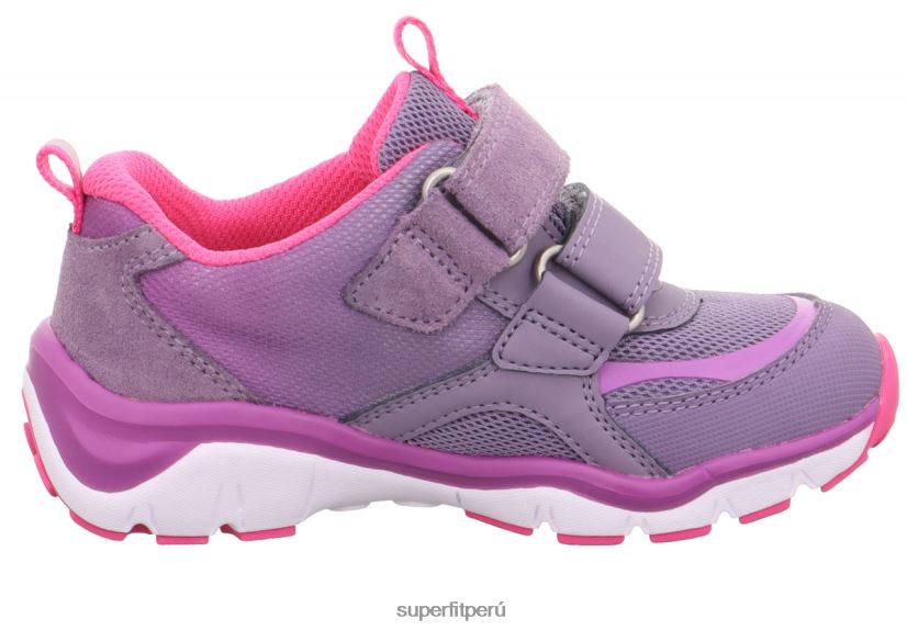 educación física Superfit niños pequeños sport5 - zapatillas bajas con cierre de velcro morado/rosa V06L24783 zapatillas bajas