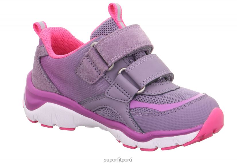 educación física Superfit niños pequeños sport5 - zapatillas bajas con cierre de velcro morado/rosa V06L24783 zapatillas bajas