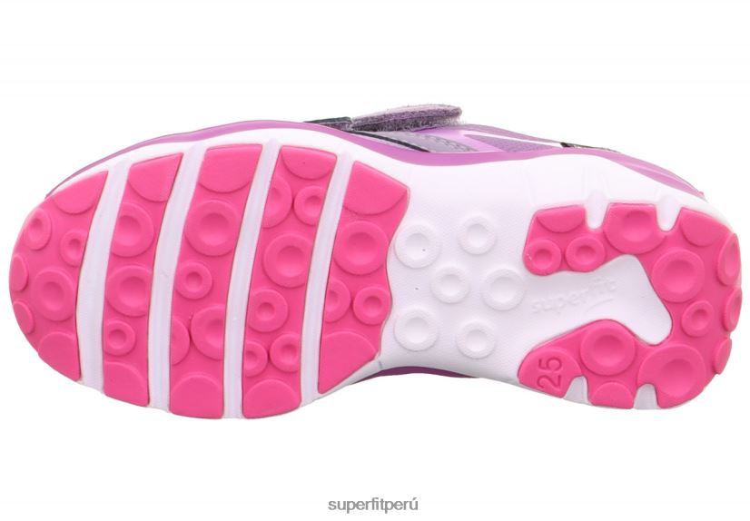 educación física Superfit niños pequeños sport5 - zapatillas bajas con cierre de velcro morado/rosa V06L24783 zapatillas bajas