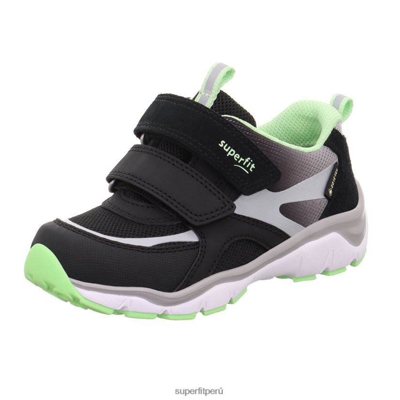 educación física Superfit niños pequeños sport5 - zapatillas bajas con cierre de velcro negro/verde claro V06L24794 zapatillas bajas