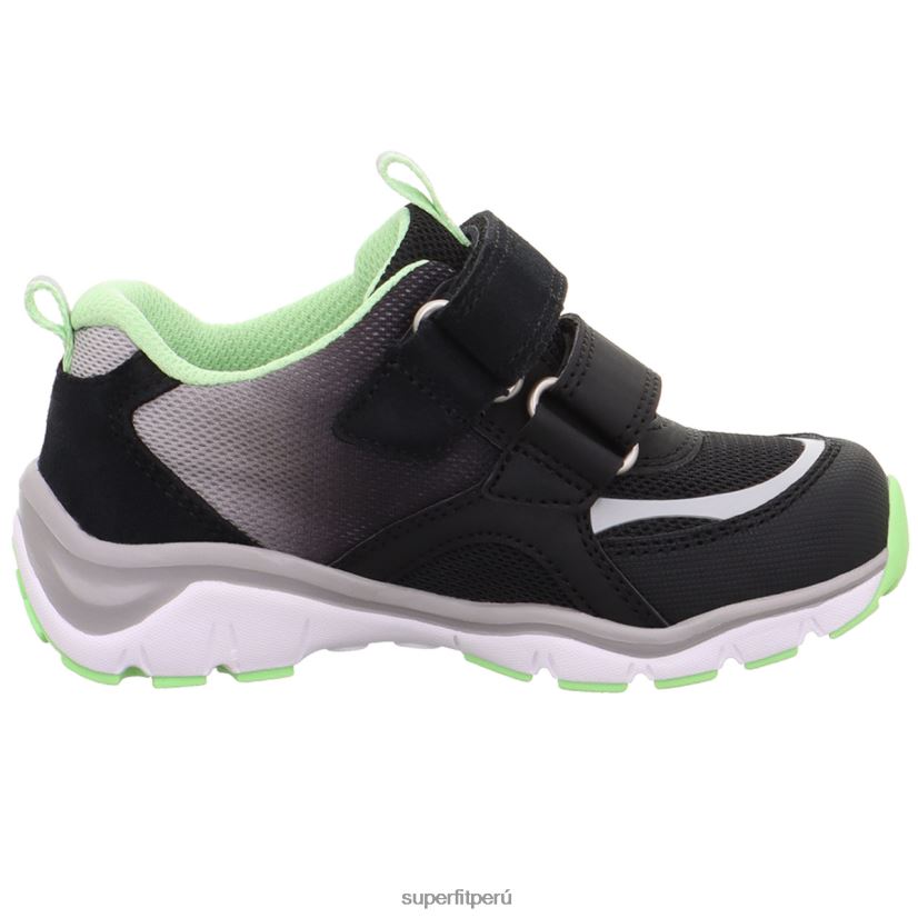 educación física Superfit niños pequeños sport5 - zapatillas bajas con cierre de velcro negro/verde claro V06L24794 zapatillas bajas