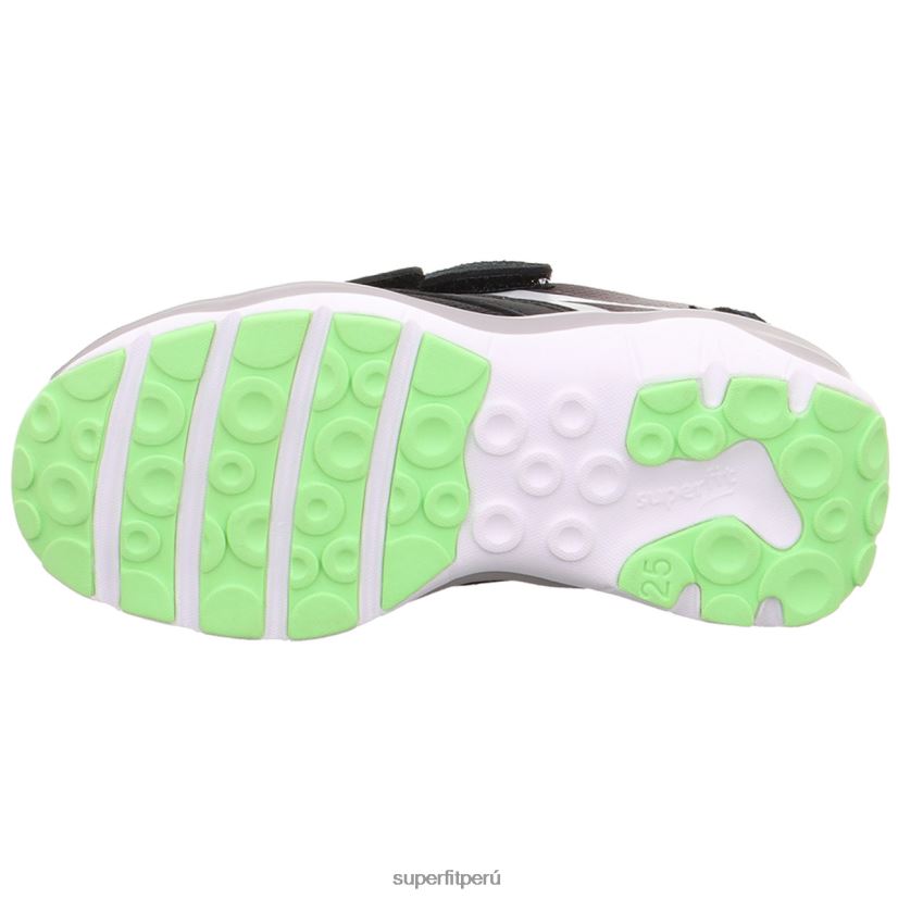 educación física Superfit niños pequeños sport5 - zapatillas bajas con cierre de velcro negro/verde claro V06L24794 zapatillas bajas