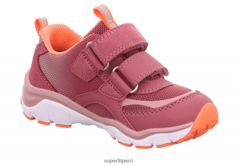 educación física Superfit niños pequeños sport5 - zapatillas bajas con cierre de velcro rosa/naranja V06L24773 zapatillas bajas