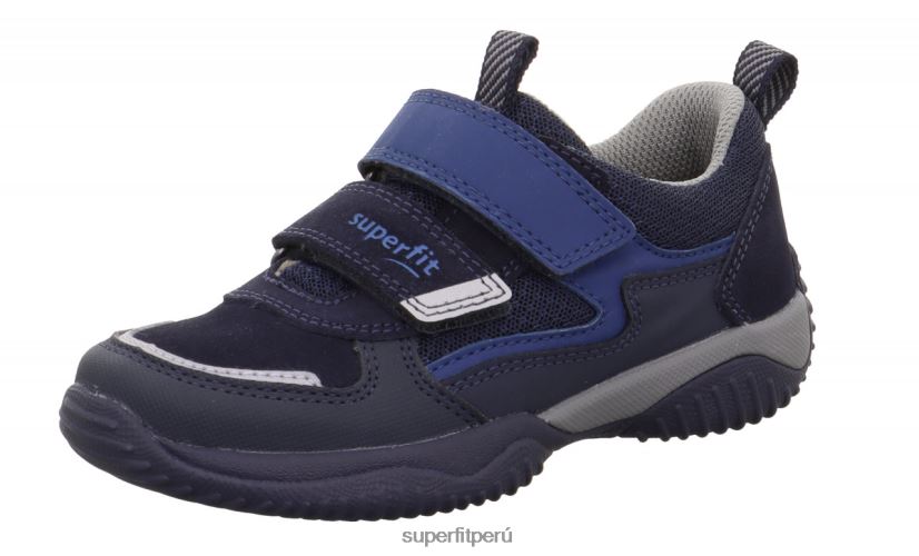 educación física Superfit niños pequeños storm - zapatillas bajas con cierre de velcro azul/gris claro V06L24823 zapatillas bajas