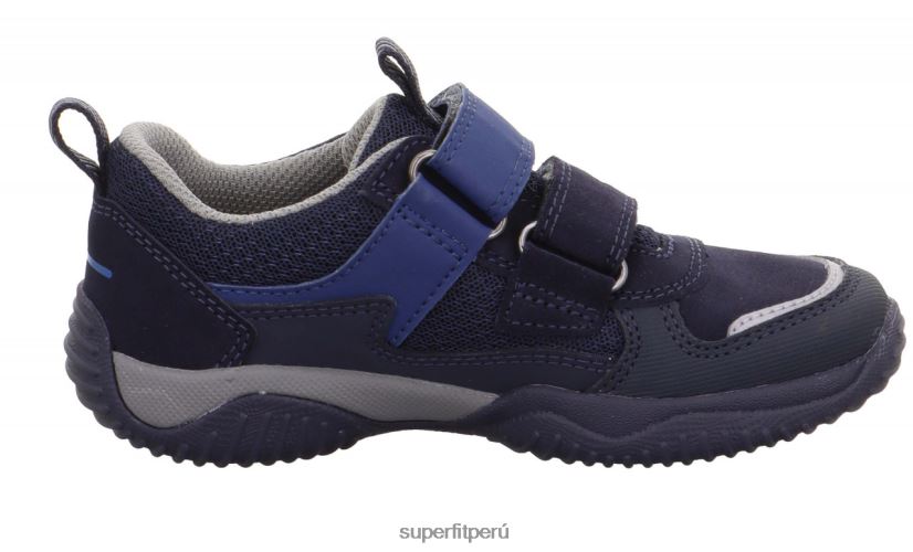 educación física Superfit niños pequeños storm - zapatillas bajas con cierre de velcro azul/gris claro V06L24823 zapatillas bajas