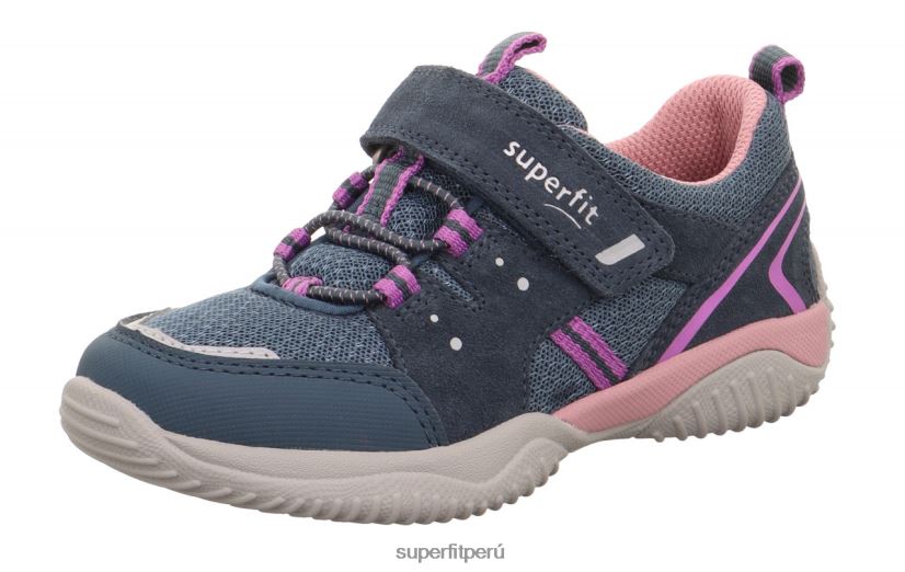 educación física Superfit niños pequeños storm - zapatillas bajas con cierre de velcro azul púrpura V06L24788 zapatillas bajas