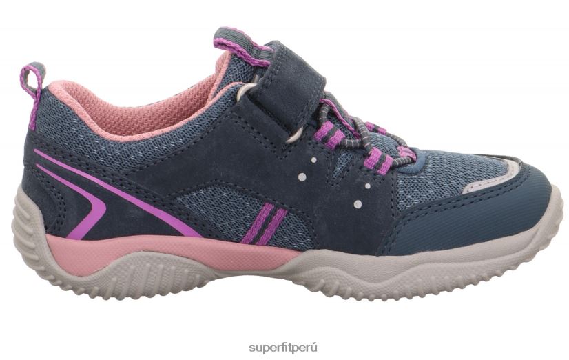 educación física Superfit niños pequeños storm - zapatillas bajas con cierre de velcro azul púrpura V06L24788 zapatillas bajas