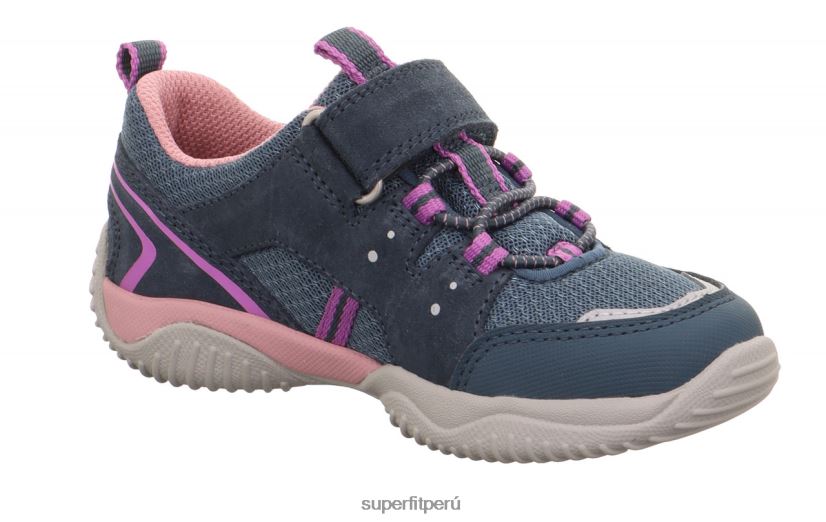 educación física Superfit niños pequeños storm - zapatillas bajas con cierre de velcro azul púrpura V06L24788 zapatillas bajas