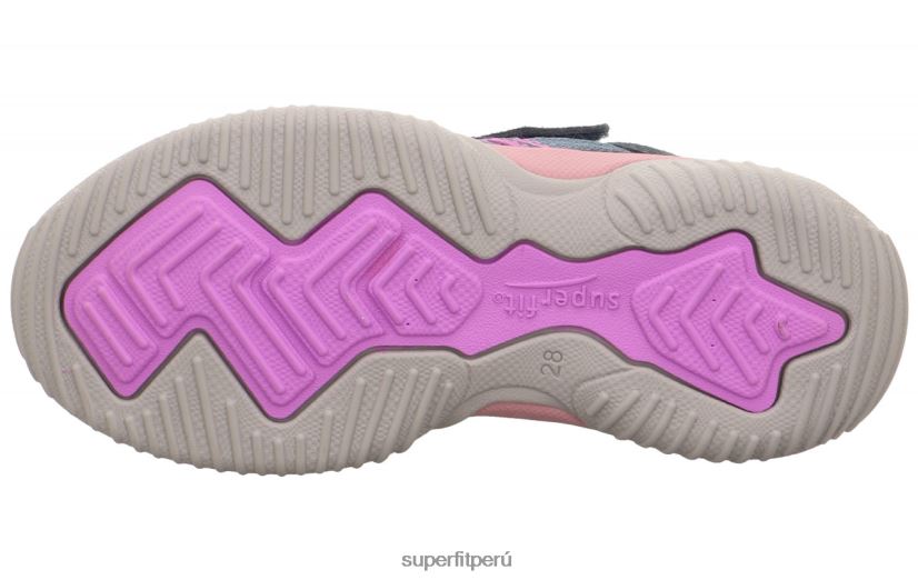educación física Superfit niños pequeños storm - zapatillas bajas con cierre de velcro azul púrpura V06L24788 zapatillas bajas