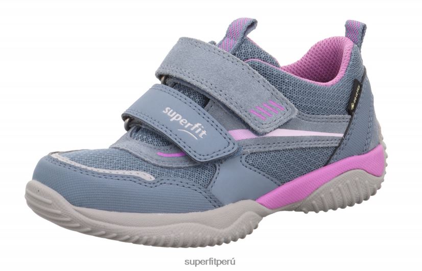 educación física Superfit niños pequeños storm - zapatillas bajas con cierre de velcro azul púrpura V06L24818 zapatillas bajas