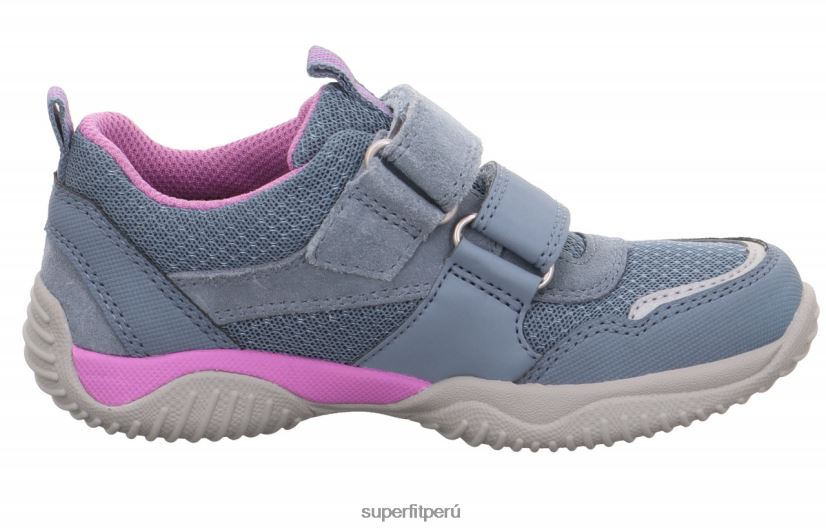 educación física Superfit niños pequeños storm - zapatillas bajas con cierre de velcro azul púrpura V06L24818 zapatillas bajas
