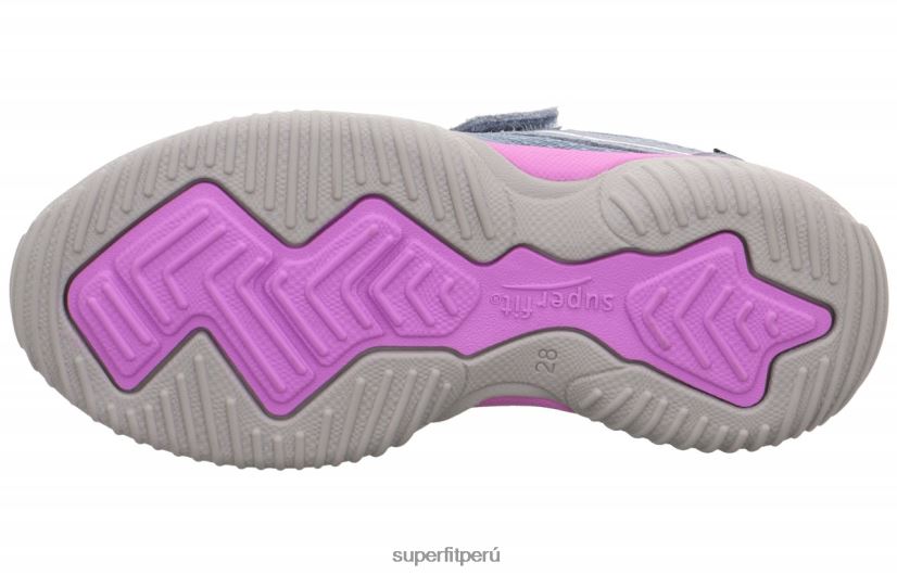 educación física Superfit niños pequeños storm - zapatillas bajas con cierre de velcro azul púrpura V06L24818 zapatillas bajas